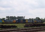 CSX 8730, 8202, & 329 move thru the north end of the yard